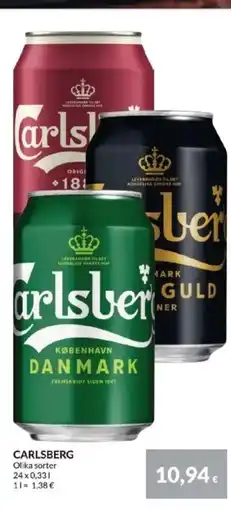 Nielsen's Discount Carlsberg olika sorter tilbud