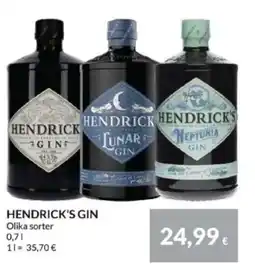 Nielsen's Discount HENDRICK'S Gin tilbud