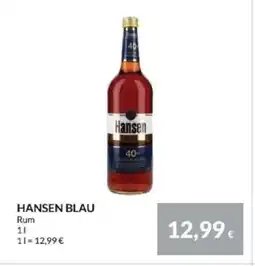 Nielsen's Discount HANSEN BLAU Rum tilbud