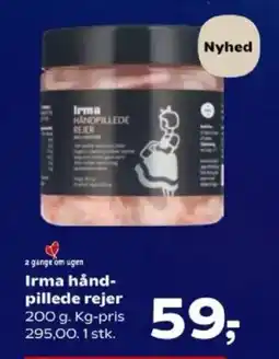 Kvickly Irma pillede rejer tilbud