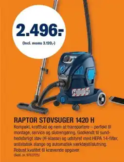 Stark Raptor støvsuger 1420 H tilbud
