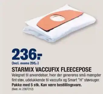 Stark STARMIX Vaccufix fleecepose tilbud
