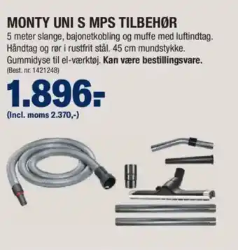 Monty uni s mps tilbehør