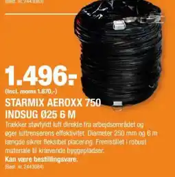 Stark STARMIX Aeroxx 750 indsug 025 6 m tilbud