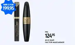 Matas ALLE MAX FACTOR MASCARAER tilbud
