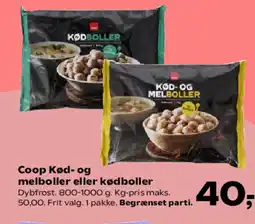 SuperBrugsen Coop Kød- og melboller eller kødboller tilbud