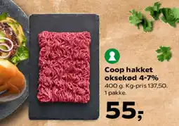 SuperBrugsen Coop hakket oksekød 4-7% tilbud