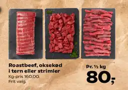 SuperBrugsen Roastbeef, oksekød i tern eller strimler tilbud