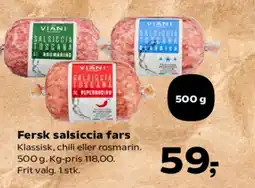 SuperBrugsen Fersk salsiccia fars tilbud
