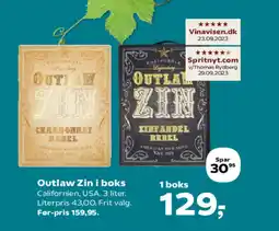 SuperBrugsen Outlaw Zin i boks tilbud