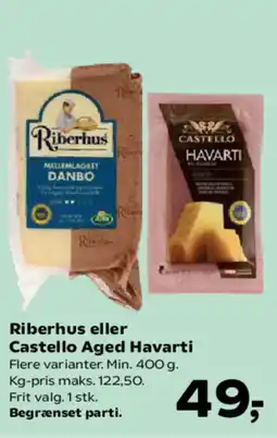 SuperBrugsen Riberhus eller Castello Aged Havarti tilbud