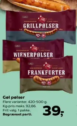 SuperBrugsen Gøl pølser tilbud