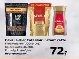 SuperBrugsen Gevalia eller Cafe Noir instant kaffe tilbud