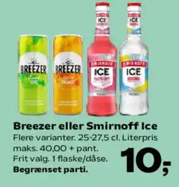SuperBrugsen Breezer eller Smirnoff Ice tilbud