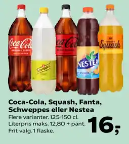 SuperBrugsen Coca-Cola, Squash, Fanta, Schweppes eller Nestea tilbud