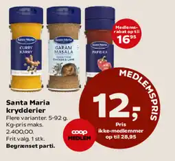 SuperBrugsen Santa Maria krydderier tilbud