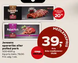 SuperBrugsen Jensens spareribs eller pulled pork tilbud