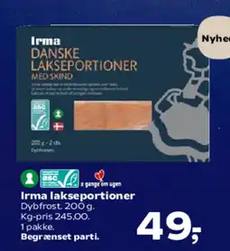 SuperBrugsen Irma lakseportioner tilbud