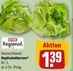 REWE DE REWE Regional Deutschland: Kopfsalatherzen tilbud