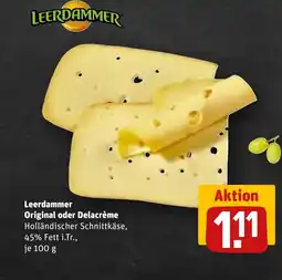 REWE DE Leerdammer Original oder Delacrème tilbud