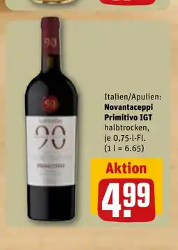REWE DE Italien/Apulien: Novantaceppi Primitivo IGT tilbud
