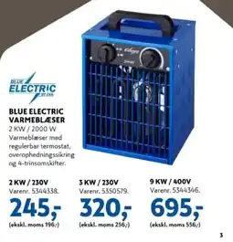 Davidsen Blue electric varmeblæser tilbud