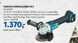 Davidsen Makita vinkelsliber 18 v dga506z tilbud