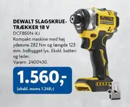 Davidsen Dewalt slagskrue- trækker 18 v tilbud