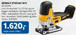 Davidsen Dewalt stiksav 18 v dcs335n tilbud