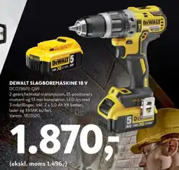 Davidsen Dewalt slagboremaskine 18 v dcd796p2-qw tilbud