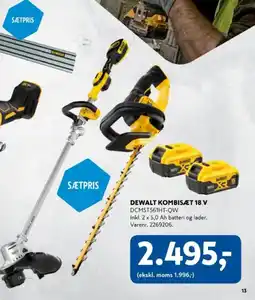 Davidsen Dewalt kombisæt 18 v dcmst561ht-qw tilbud