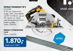 Davidsen DEWALT RUNDSAV 18 V DCS572N tilbud