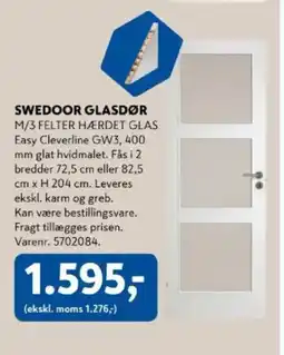 Davidsen Swedoor glasdør tilbud