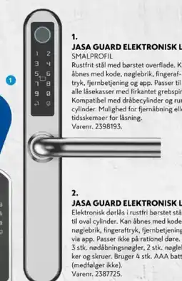 Davidsen Jasa guard elektronisk lås smalprofil tilbud