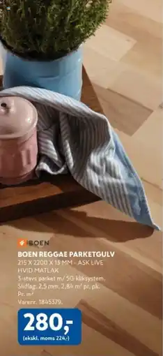 Davidsen Boen reggae parketgulv tilbud