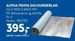 Davidsen Alpha prima gulvunderlag tilbud