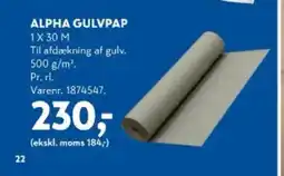 Davidsen Alpha gulvpap tilbud