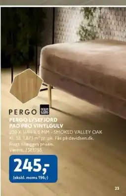 Davidsen Pergo lysefjord pad pro vinylgulv tilbud