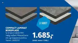 Davidsen Compact laminat bordplade tilbud