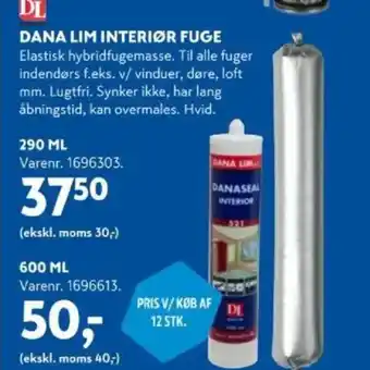 Davidsen Dana lim interiør fuge tilbud