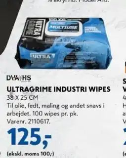 Davidsen Ultragrime industri wipes vindtrækbånd tilbud