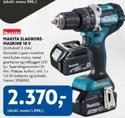 Davidsen Makita slagbore- maskine 18 v tilbud