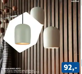 Davidsen Nordlux pendel notti tilbud