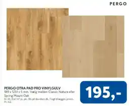 Davidsen Pergo otra pad pro vinylgulv tilbud