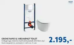 Davidsen Grohe rapid sl væghængt toilet tilbud