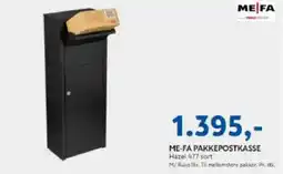 Davidsen Me-fa pakkepostkasse hazel 477 sort tilbud