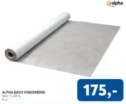 Davidsen Alpha basis vindspærre sort. tilbud