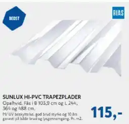 Davidsen Sunlux hi-pvc trapezplader tilbud