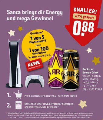REWE DE Rockstar Energy Drink tilbud
