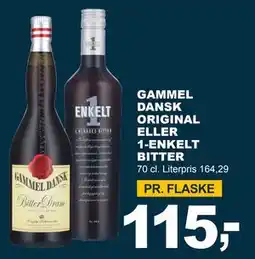 Let-Køb GAMMEL DANSK ORIGINAL ELLER 1-ENKELT BITTER, DKK 115 tilbud